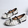 Estate 2026 Nuove Scarpe Piatte a Suola Morbida Punta Tonda Retro Donna pois Scarpe Donna Moda Scarpe Piatte Basse
