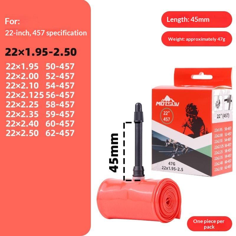 Tpu Bike Inner Tube Camera 16 18 20 22 Inch Mountain Bicycle Tire The Length Of The Nozzle Is 45/65 Mm.