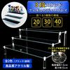 MIMIA Acrylic Figure Display Stand Hina-dan Cosmetic Clock Collection Exhibition 3 Tiers 20cm Clear