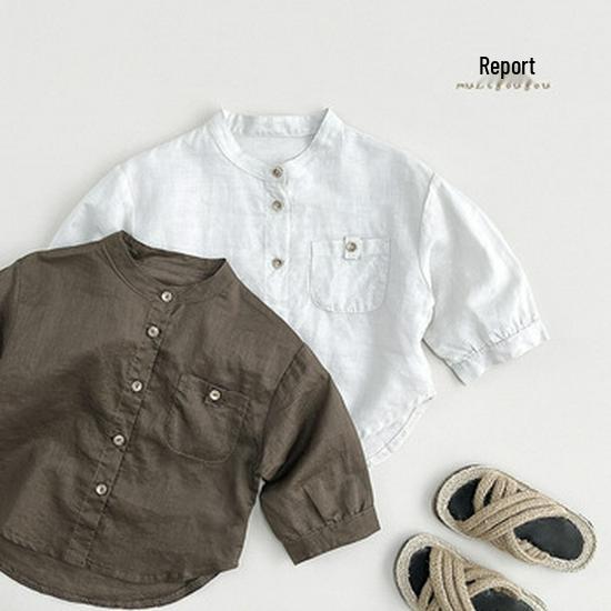 Charming Children's Short-Sleeve T-Shirt - Boys' Casual Fit, Girls' Stylish Japanese & Korean Design