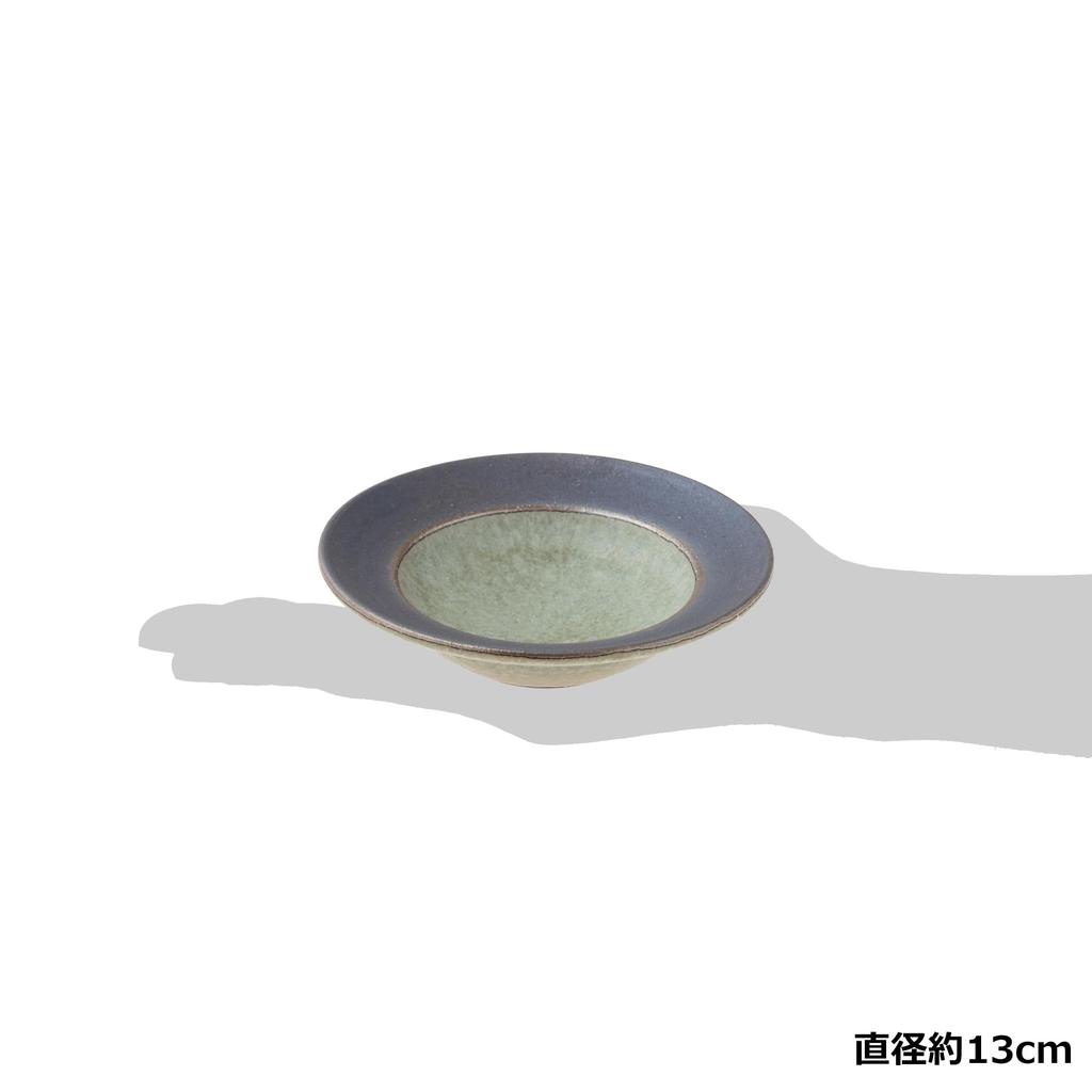 Marui Seito Shigaraki Ware Hechimon Bowl, Small, Diameter 13cm, Jade Kiln-Changed, Blue, MR-3-4263