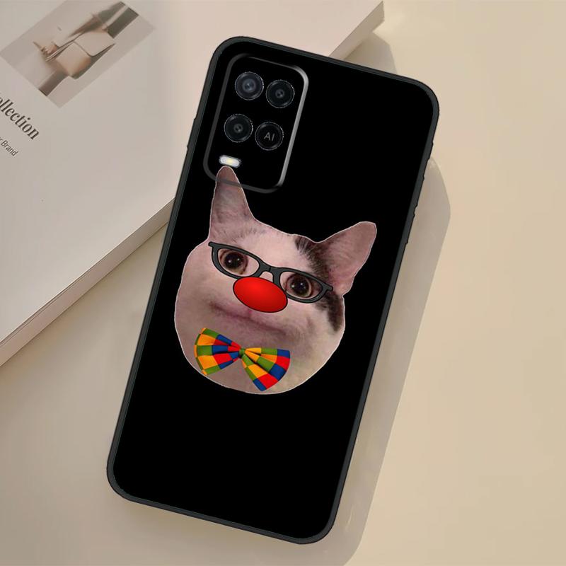 Beluga Cat Meme Face Smiling Case For Oppo A17 A57 A77 A74 A54 A94 A78 A98 A18 A60 A80 A40 A38 A58 A96 A76 A16 A15 A5 Pro