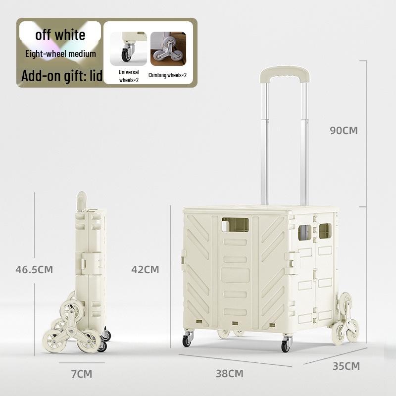 Kompaktní skládací nákupní vozík na schody a pro doručování