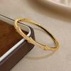 Punk Micro Inlaid Zircon Arrow Slim Bracelet for Women Fashion Gold Plated Copper Cuff Bangle Bracelets Jewelry Gifts