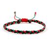 Adjustable Colorful Three-Strand Braided Waxed Thread Bracelet Set for Couples and Handmade Jewelry