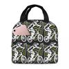 Bmx Bekleidung Retro Bmx Fahrrad Old School Aufnäher Isolierte Lunchtasche für Kinder Schul-Kühltasche Thermische Lebensmittelbox Tragetaschen Lunchboxen