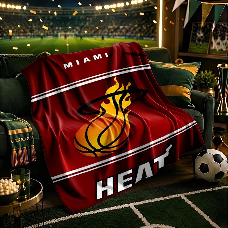 Heat Miami Team Spirit Blanket Lightweight Flannel Bedding Blanket Perfect for Travel, Camping, Living Rooms, Offices, Sofas, Fan Christmas gift