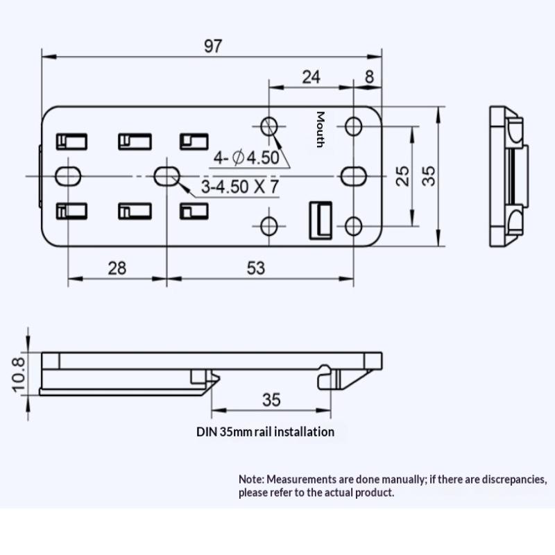 Robuster Clip für Hutschiene 35MM Elektrische Komponente Sichere Befestigung Montage in Maschinensteuerungen