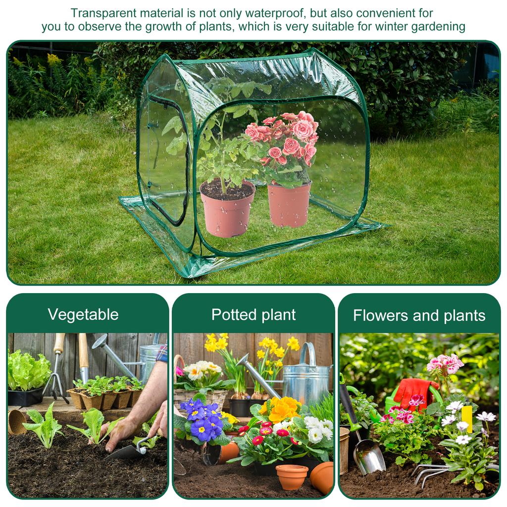 Greenhouse for Indoor Outdoor Transparent Foldable Plant Greenhouse Large Space Heat Preservation Waterproof Flowers Greenhouse