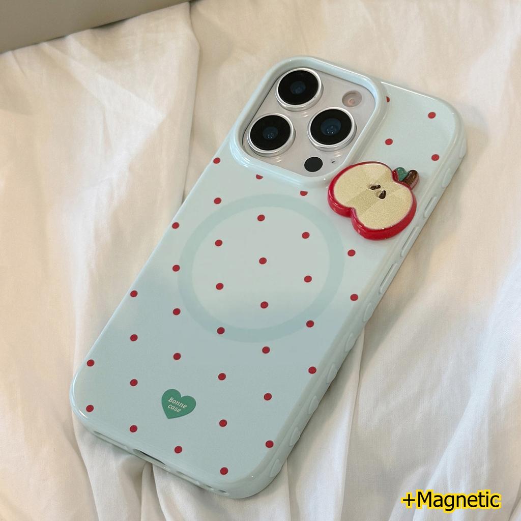 Red Dots Apple 17 Mobile Phone Case Iphone16promax Suitable for 12 Anti-fall 14 Three-dimensional 13 Small Fresh 15
