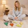 5pc Catnip Cat Toys Set Plush Chew Toys for Cats Soft Durable Pet Toys for Cats Interactive Play and Teeth Cleaning