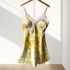 New women's summer ice silk pajamas sexy chest pads spring and autumn suspenders Internet celebrity shorts two-piece loungewear set
