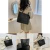 Stylish Retro Fashion Black Tote Bag For Women Large Capacity For Commuting