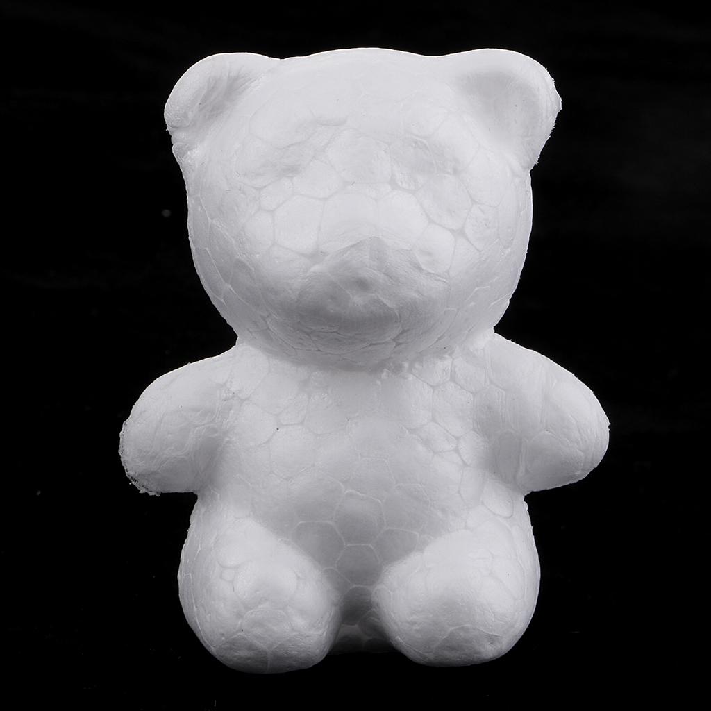 High Density Foam for Craft Bear Ornaments Polystyrene Shape for DIY Modelling and Festive Decorations