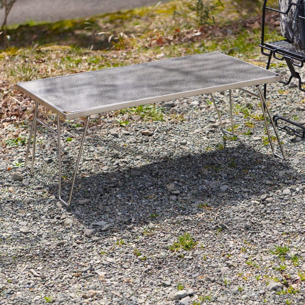 CAMPING MOON Ground Rack, Field Rack, Stainless Steel Top, Set of 2, T-2305-2P