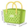 Large Capacity Beach Bag Plastic Bath Basket Portable Bathroom Storage Basket