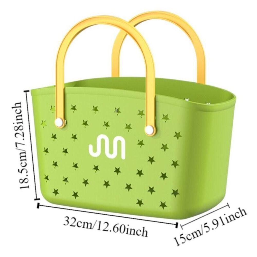 Large Capacity Beach Bag Plastic Bath Basket Portable Bathroom Storage Basket