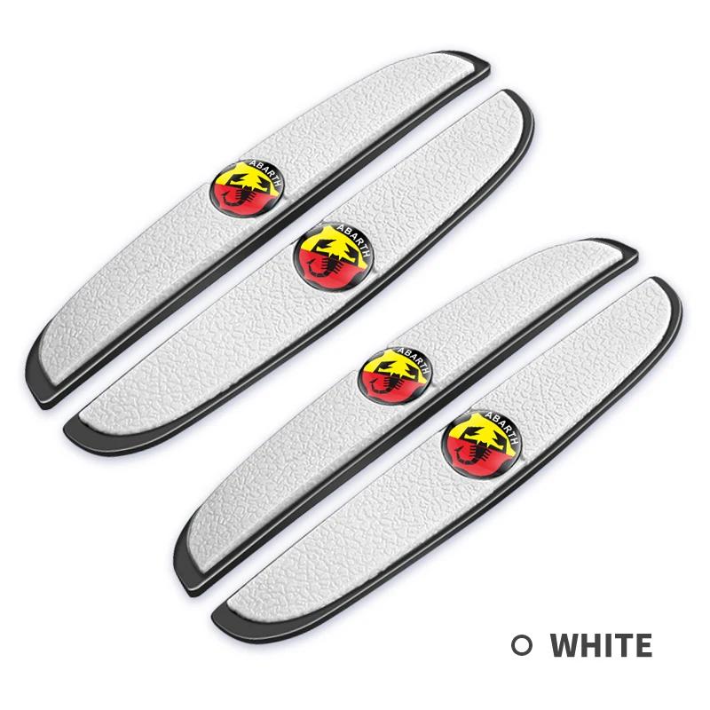 4Pcs Rubber Anti Collision Strip Car Door Rearview Mirror Protector Stickers For Abbas Abarth Punto 124/125/500 Stilo Ducato Car