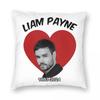 Federa per cuscino Liam Payne Morbida Copertura per cuscino in poliestere Custodia per cuscino regalo Copertura per cuscino quadrato da divano 40X40cm