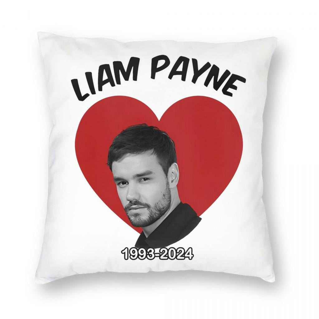 Federa per cuscino Liam Payne Morbida Copertura per cuscino in poliestere Custodia per cuscino regalo Copertura per cuscino quadrato da divano 40X40cm