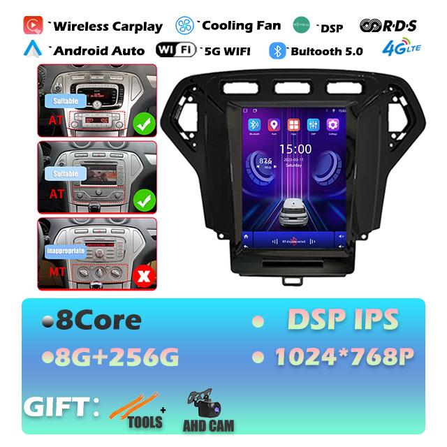 IPS Android 14 For Ford Mondeo 4 2006-2010 Carplay Car Radio Multimedia Video Player Navigaion GPS Stereo
