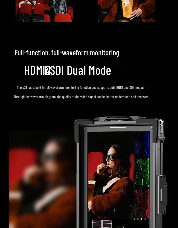 700 Vision V21 21.5” Vertical/Horizontal Director’s Monitor with Safety Protection
