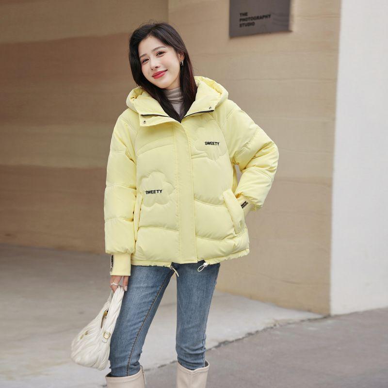 Women's Coat Winter Loose Warm Parker Coat Thickened Long Knee Jacket Waisted Warm Coat