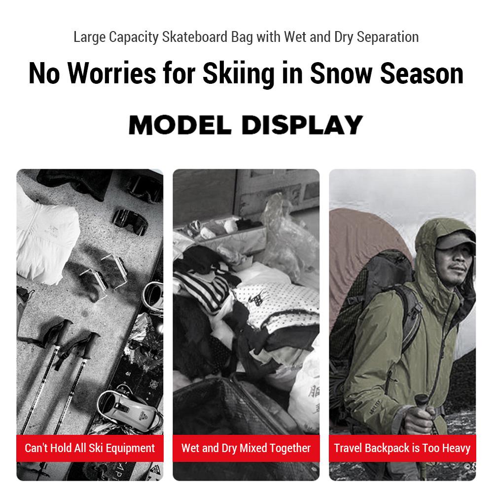 Skidreseväska Oxford Snowboardväska i tyg med justerbar axelrem