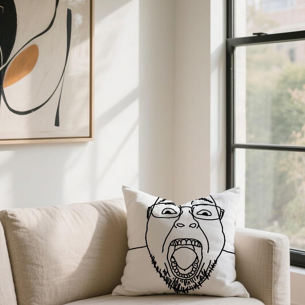 C-Chudjak Poljak Funny Meme cushion cover For Sofa Car Office Cafe Soft And Comfortable Double-Sided Printing Pillow Cover