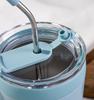 Stainless Steel Thermos Tumbler Coffee Mug Portable Hot Cold Drinks Tea Milk Handle Mugs 480ml Office Coffee Cup with Straw Lid YY394