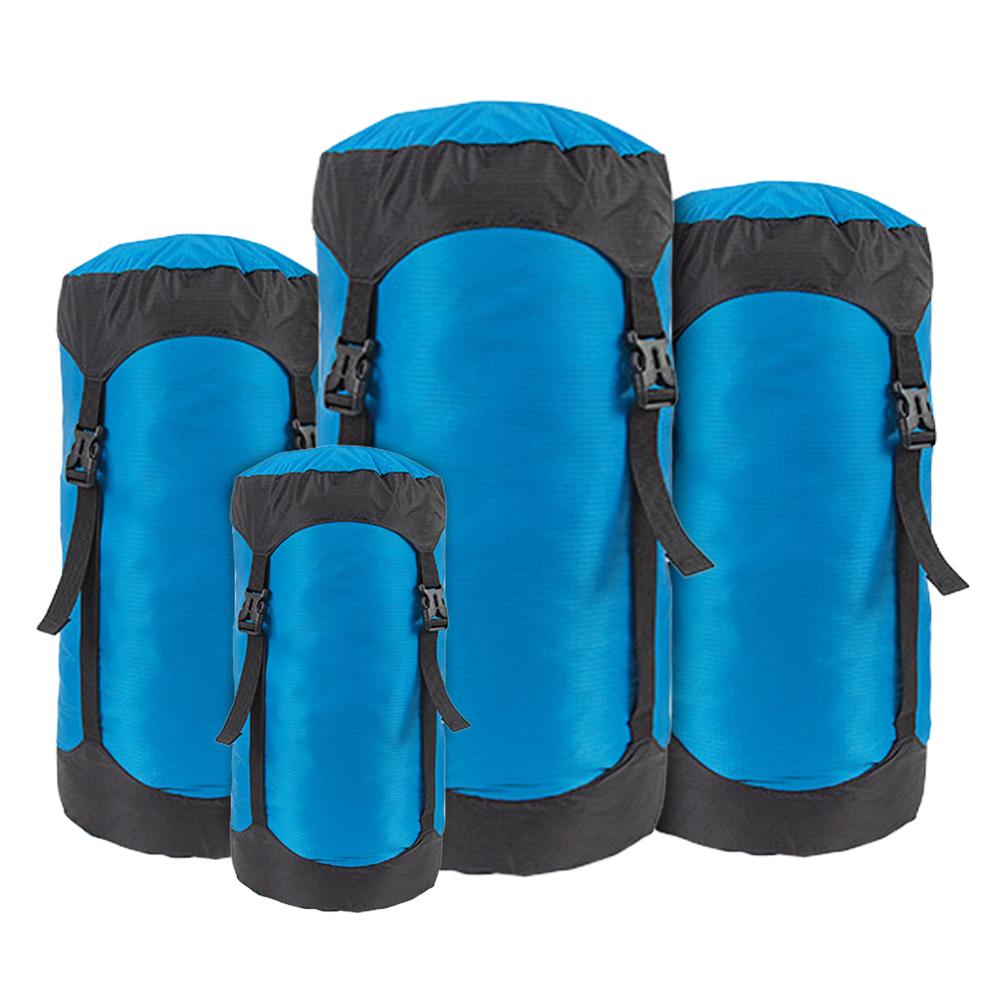 Venkovní kempingový kompresní vak na spací pytel pro uskladnění spacího pytle Malý 5-35L 40D Ripstop pro cestovatele a dobrodruhy