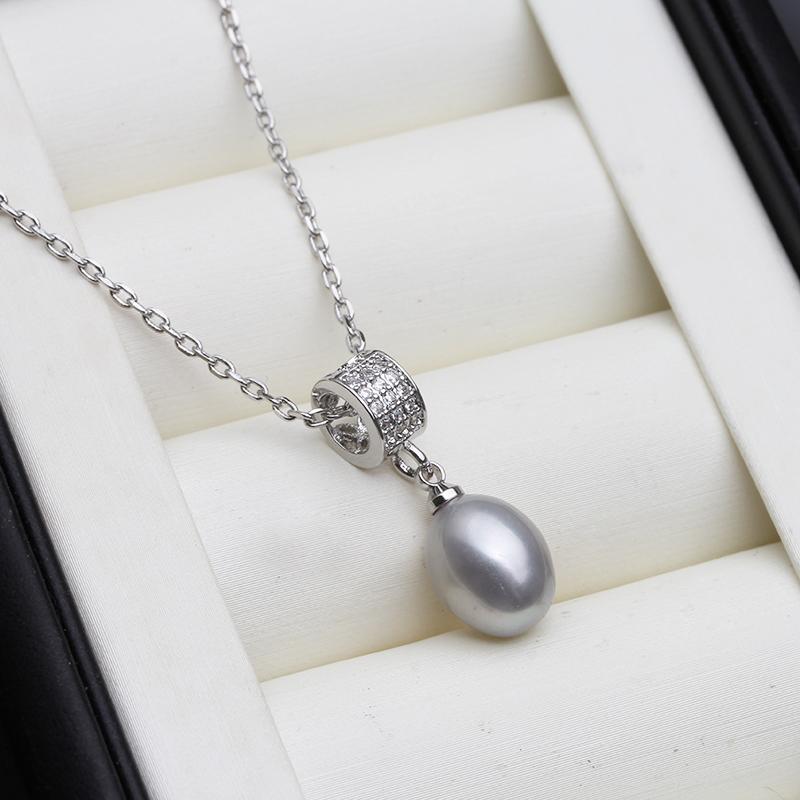 Trend Freshwater Natural Pearl Necklace pendant For Women,Pearl Pendant necklace Wife Engagement Gift