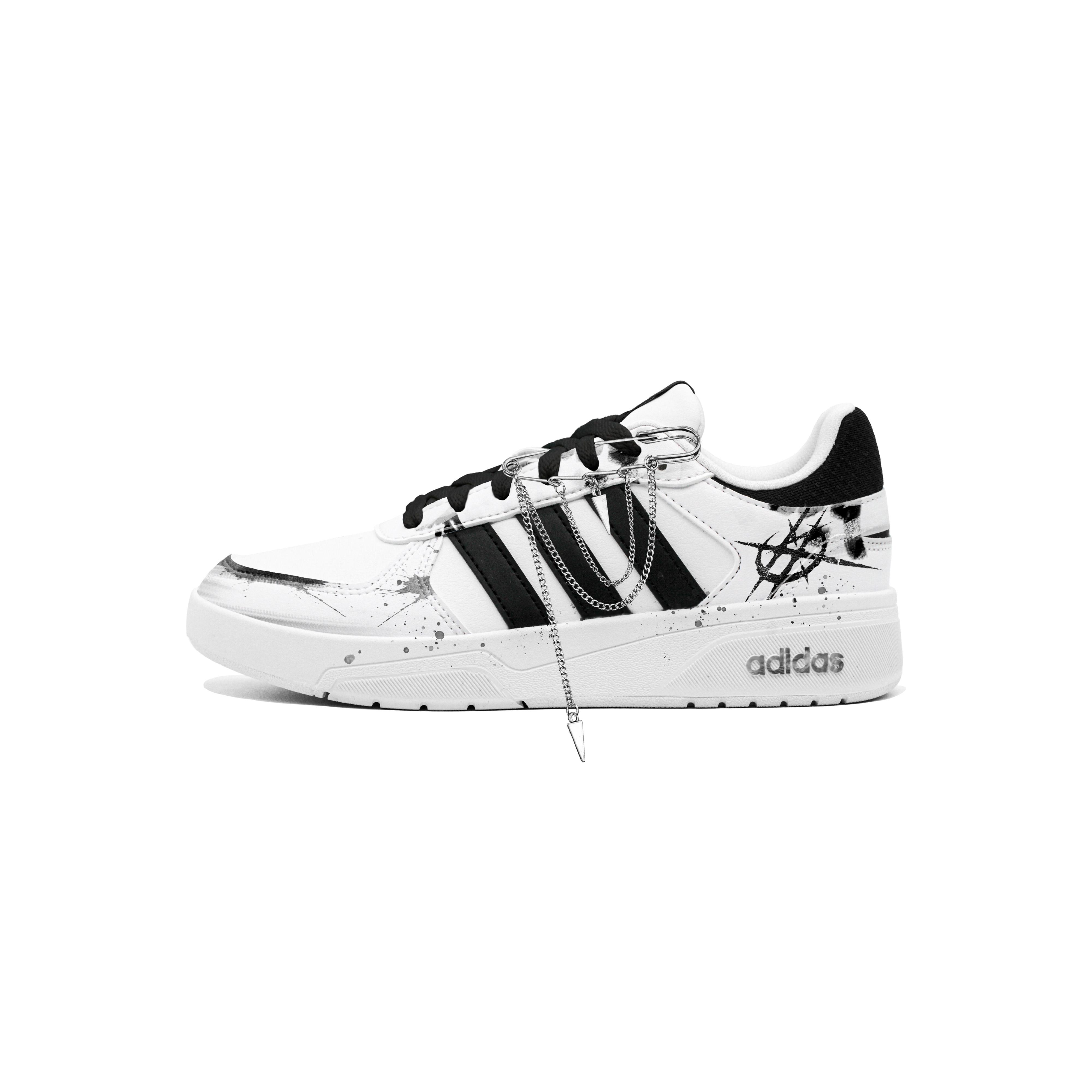 

Adidas COURTBEAT Low top Skateboard Shoes Unisex Black White JS3010(Team830-) 36⅔