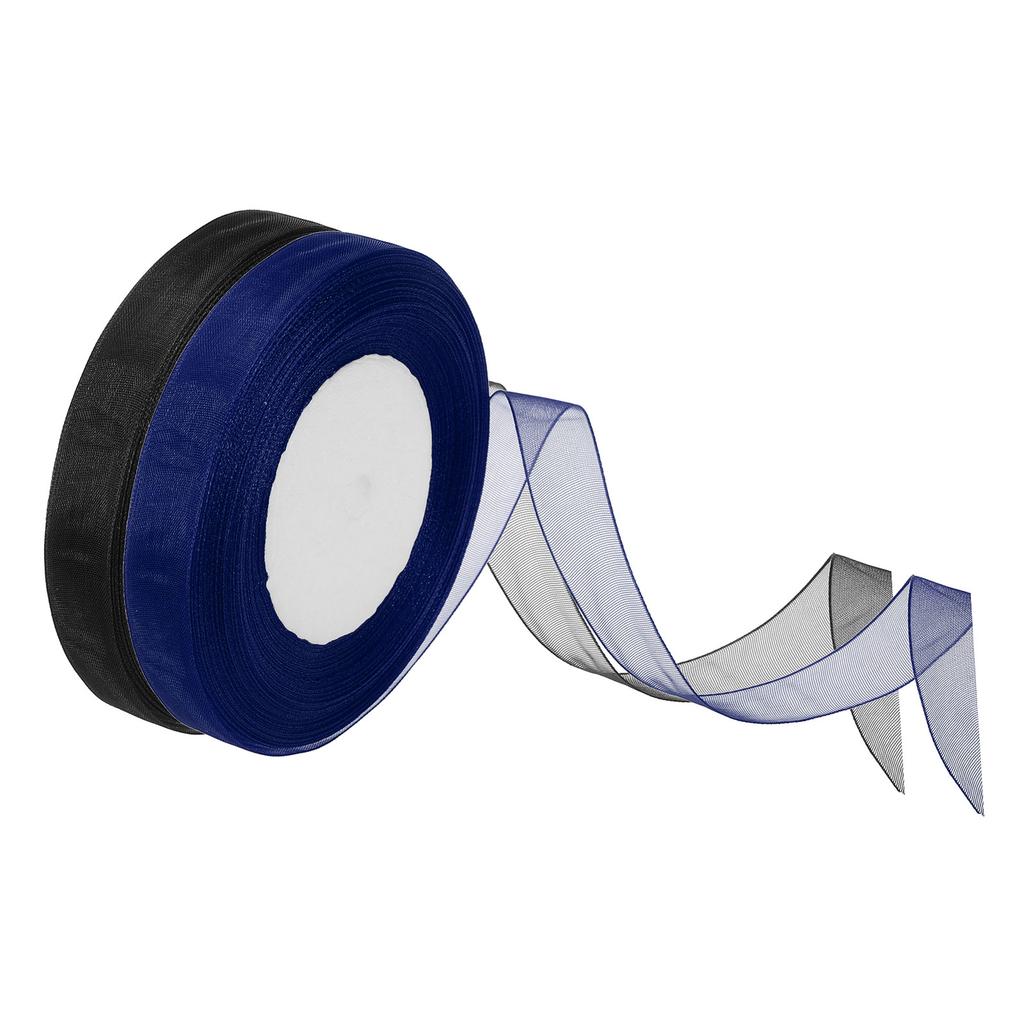 Organza Ribbon 100 Yard Gift Wrapping Ribbon for Bouquet Cake Invitations Card Decoration Home Decoration (50Yard/Roll) 0.6 Inch