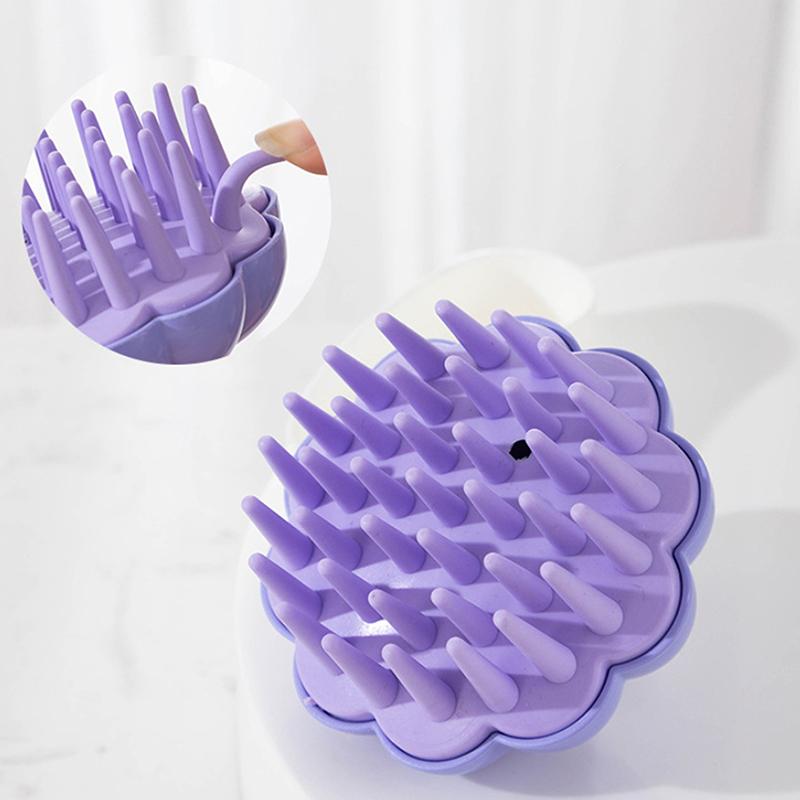 1 Stück Kürbisform Shampoo Kopfhaut Massagebürste Silikon Körperbürste Haarwaschkamm Bade Spa Duschmassage Haarbürste