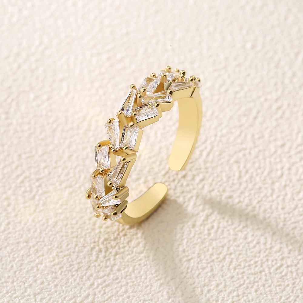 Exquisite Women's Adjustable Geometric Zirconia Ring