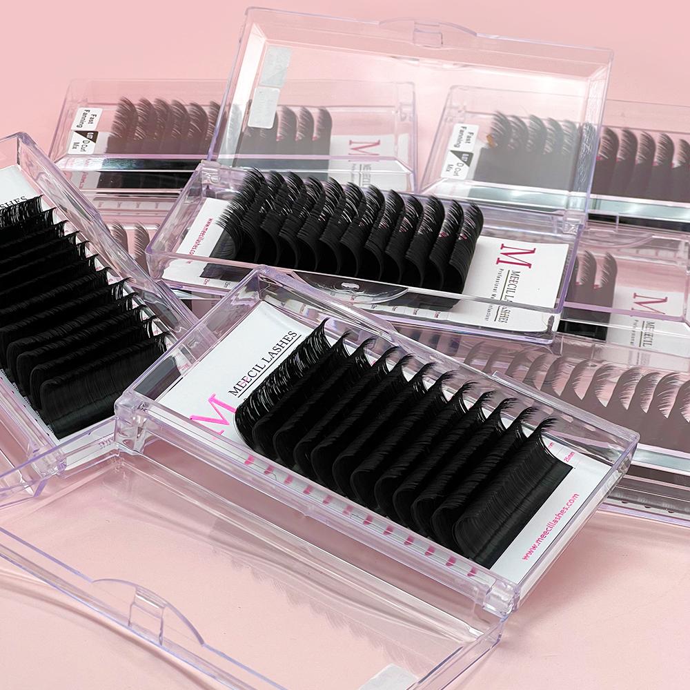 Meccil 0.05 0.07 0.1 0.15 Silk Cashmere Matte Lash Extensions C Cc D Private Label Eyelash Extension