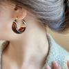 Pendant Vintage Women's Earrings Light Luxury Amber Ear Stud Elegant Amber Color Earrings  Wedding