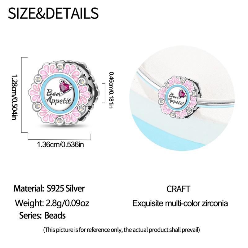 Romantische Geschirrkollektion Kupfer Weinglas Teller Anhänger Passend für Original Charm Armbänder Frauen DIY Schmuck Geschenk