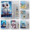 Home Decoration Shower Curtains for Bathroom Waterproof Curtain Fabric Modern Nordic Style Living Room Merry Christmas Winter