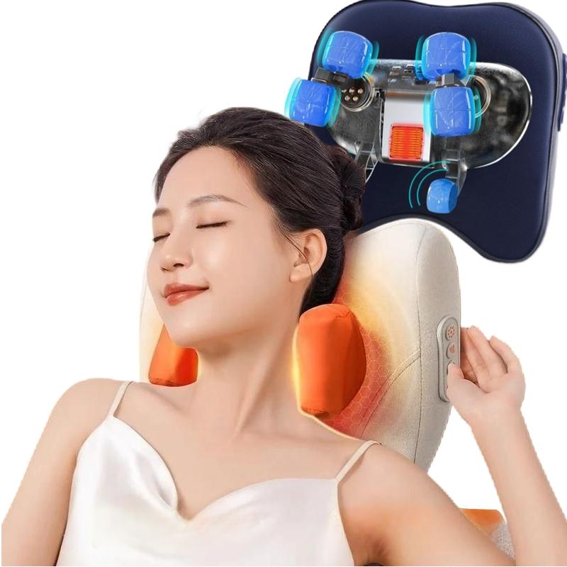 Trapezoidal Wireless Rechargeable Electric Neck Pillow Massager. Integrated Multi-Functional Car · Home Improvement Kneading ·