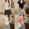 Pink Short Sleeve T Shirt With Embroidery For Elegant Casual Wear