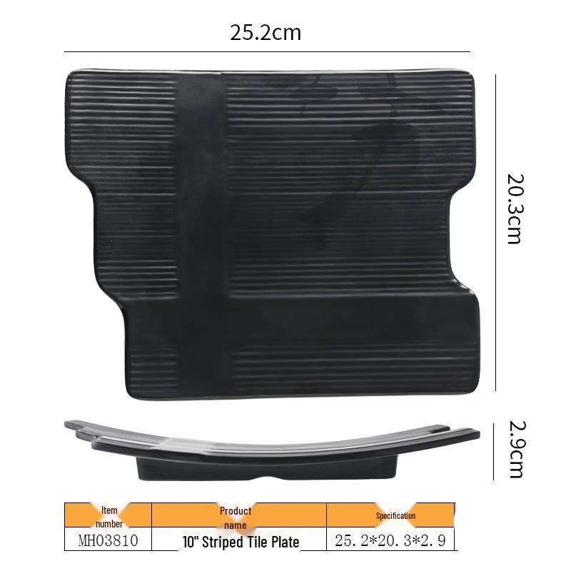 

Полосатая сервировочная тарелка ZISIZ из меламина