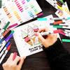 12-120 Farben Marker Set Doppelspitze Pinselstift Feine Spitze Malen Aquarell Kunst Marker Stifte für Manga Kunst Zeichenzubehör
