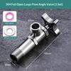 1 Set Thickened Triangle Valve For Hot And Cold Water Stainless Steel Bathroom Quick Opening Triangle Valve Faucet Accessories