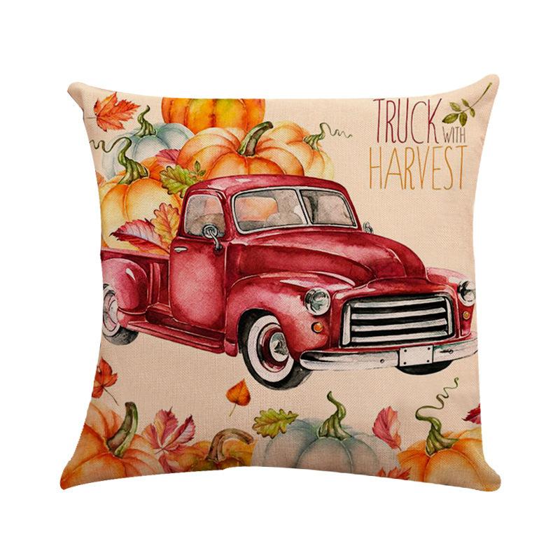 Halloween Pumpkin Series Throw Pillow Covers With Digital Printing Of Short Plush Fabric Car-Shaped Sofa Cushion Home Decor