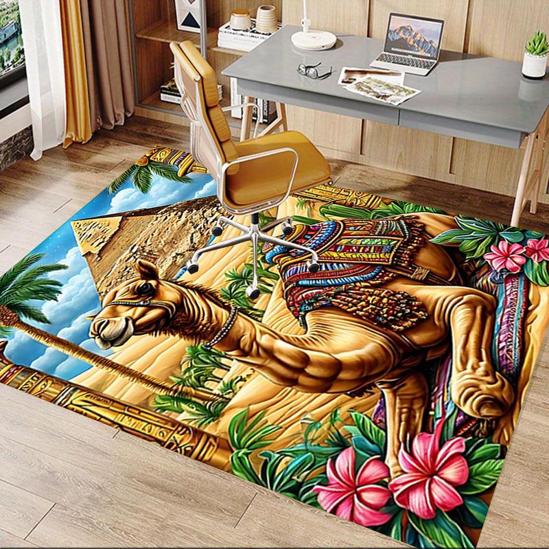 1PC camel pyramid Extra Large Non Slip Floor carpet, Office, family, bedroom Large Area Rug Indoor Rugs, Vibrant Colors