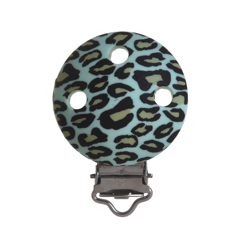 3 Stück 38x50mm Leopard Herzform Silikon Schnullerclip DIY Baby Zahnen Beißring Halskette Perlenwerkzeug Pflege Geschenk Zubehör