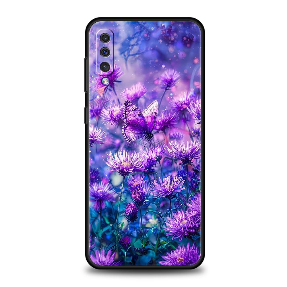 

Art Purple Butterfly Phone Case for Samsung Galaxy A56 A36 A26 A16 A34 A24 A42 A22 A20 A12 A40 A30 A10 5G Soft TPU Cover Shell Samsung A26