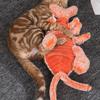 Floppy Lobster Interactive Dog Toy USB Rechargeable Vibration Modes Cat Toy Electric Realistic Wagging Lobster Toy Catnip Addable Stress-relieving Pet
